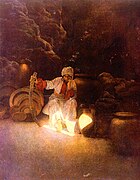 Maxfield Parrish Cassim in the Cave from "Ali Baba and the Forty Thieves" - Maxfield Parrish