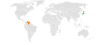 Location map for Japan and Venezuela.