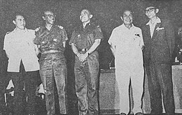 Osa Maliki in the far-right during a group photo of the leadership of the Provisional Provisional People's Consultative Assembly