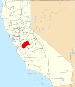 Karte von Merced County innerhalb von Kalifornien