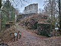 Ansicht des Zugangs der Ruine