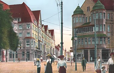 Claraplatz um 1914 (heute Rüttenscheider Stern)