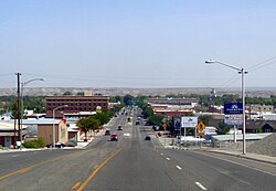 Downtown Riverton, looking east along W. Main Street.