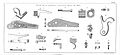 Parts sketch of the firing mechanism on Russian infantry rifle model 1845. Number 8 shows the main spring.