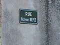 Straßenschild in der Rue Nicéphore Niépce in Saint-Loup-de-Varennes