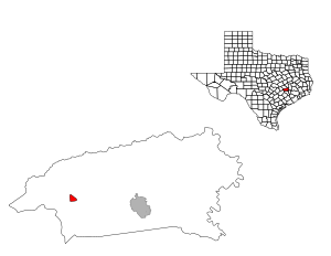 Location of Burton, Texas