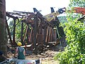 Abriss der Überlandbauten an der Weserbrücke in Hameln, Juli 2008