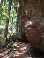 Kletterfelsen in der Schlucht