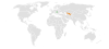 Location map for Hungary and Uzbekistan.