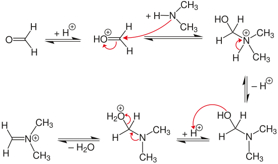Mechanismus Mannich-Reaktion, Teil 1