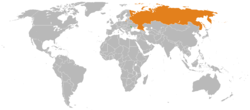 Lage von Russland und Republik Moldau