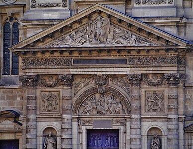 Detail of gable on the west front