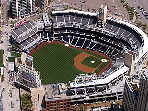 Luftbild des PETCO Park in San Diego