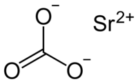 Structuurformule van strontiumcarbonaat