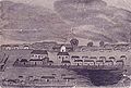 A pen and wash drawing of Sydney in 1796