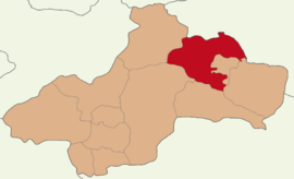 Map showing Niksar District in Tokat Province