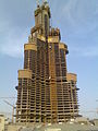 Selbst­kletter­schalung beim Bau des Burj Khalifa, Dubai, Vereinigte Arabische Emirate