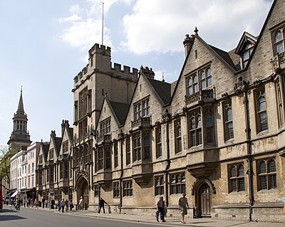 The High Street facade of Brasenose College, founded in 1509