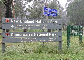 Eingang zum Cunnawarra-Nationalpark
