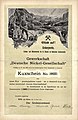 Sammelgebiet Bergbau: Kuxschein der Gewerkschaft "Deutsche Nickel-Gesellschaft" vom 28. Juni 1900