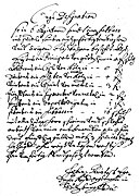 Johann Christoph Egedacher: Kostenvoranschlag für eine Orgel für Maria Kirchental, 1716,[8] mit Fremdwörtern in lateinischer Schrift