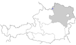 Map of Austria, position of Bad Großpertholz highlighted