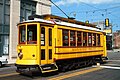 Wagen 204 (ehemals Porto) aus dem Jahr 1940 auf dem Stumpfgleis vor der Central Station