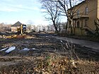 Am Orangeriepark die Baustraße von Dietzgenstraße nach Ost