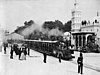 A Decauville train in front of the Pavilion of Algeria at the 1889 exposition