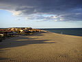 Der lange FKK-Strand im Abendlicht