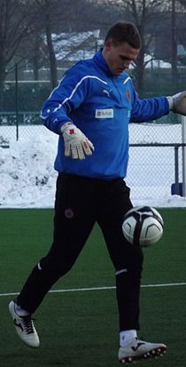 Sven Dhoest tijdens een training op 16 januari 2013