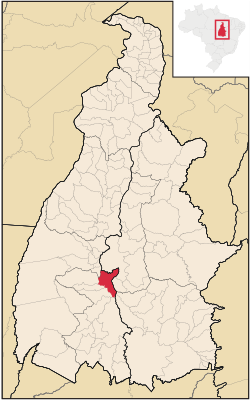 Location in Tocantins state