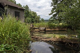 Wehranlage mit Turbinenhaus an der Pegnitz, 2015