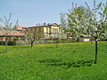 Nutzgarten der Gärtnerei, im Hintergrund das Deutsche Freimaurer-Museum