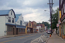 Downtown looking north along NY 42