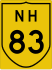 National Highway 83 marker