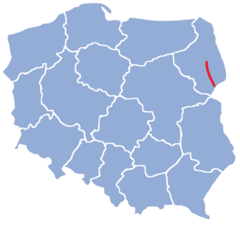 Mapa przebiegu linii kolejowej 32