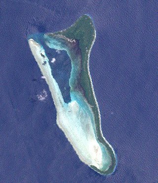 NASA-Satellitenbild des Pinipel-Atolls