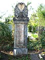 Rudolf Luginbühl-Bärlocher (1854–1912) Historiker. Professor an der Universität Basel. Autor von schweizerischen Lehrbüchern. Grab auf dem Friedhof Wolfgottesacker, Basel. Gestaltet von Isidor Raphael Pellegrini (1871–1954) Architekt und Bildhauer