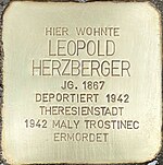 Stolperstein für Leopold Herzberger