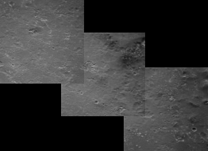 Oblique view of most of the facula, looking southwest. The distance from upper left to lower right is about 57 km.