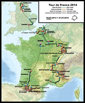 Karte Tour de France 2014