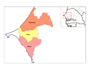 Departamentele regiunii Thiès