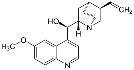 Structuurformule van R-kinine