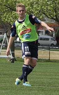 Connor Pain training with Melbourne Victory in 2013