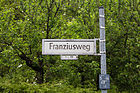 Straßenschild des Franziusweges