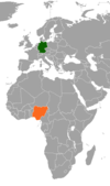 Location map for Germany and Nigeria.