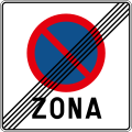 C25 End of no parking zone