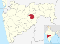 मानचित्र जिसमें हिंगोली ज़िला Hingoli district हाइलाइटेड है