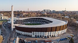 Foto binnen het stadion tijdens de wedstrijd Finland–Portugal.